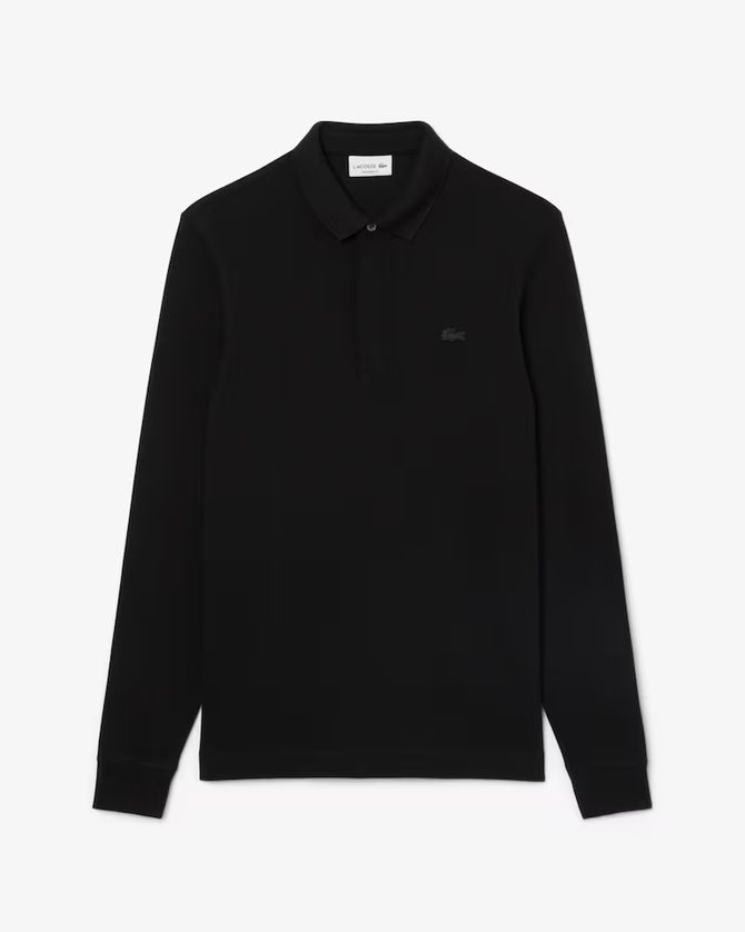 Lacoste PH2481-52 Men's Long Sleeve Regular Fit Paris Stretch Piqué Polo