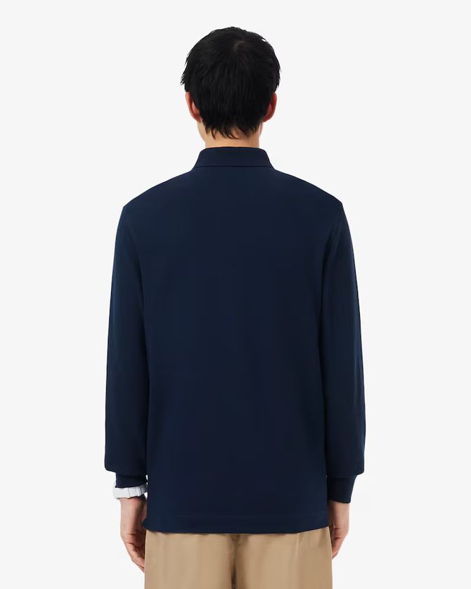 Lacoste PH2481-52 Men's Long Sleeve Regular Fit Paris Stretch Piqué Polo