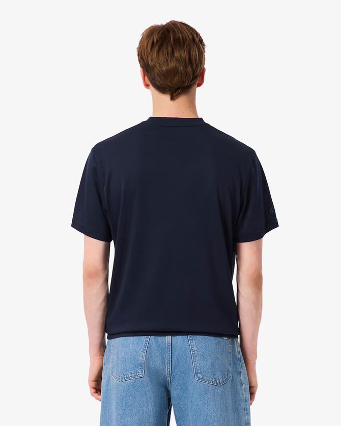 Lacoste TH5931-52 Men's Short Sleeve Classic Fit Embroidered Signature T-Shirt