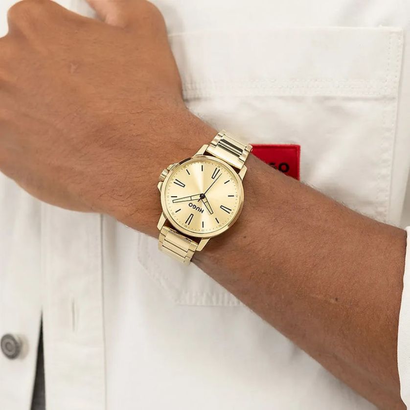 Hugo 1530420 Men's Stainless Steel Quartz Watch – Gold