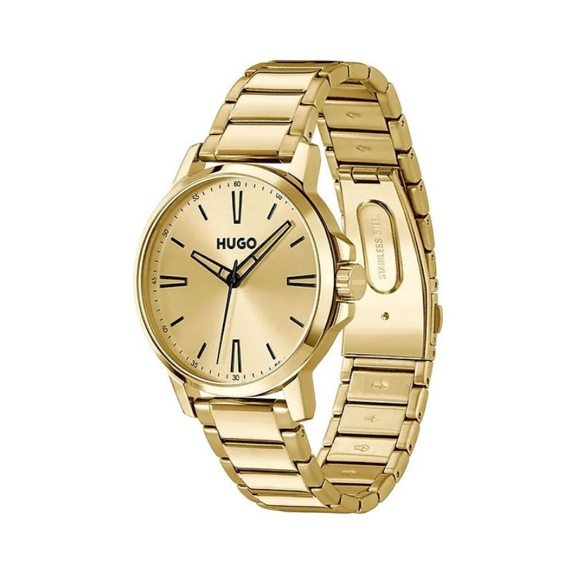 Hugo 1530420 Men's Stainless Steel Quartz Watch – Gold