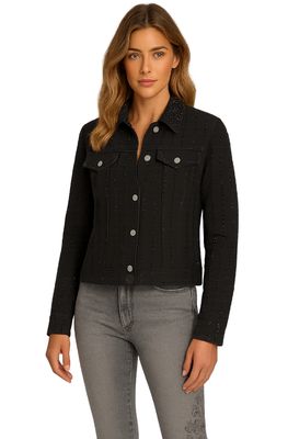 Orly 262165 Women's Rhinestone Embellishment Demin Jacket/BLACK