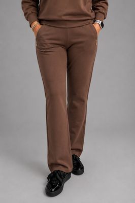 Orly 262130 Women's Gold Zipper Detail Pull-On Stretch Pants/PECAN