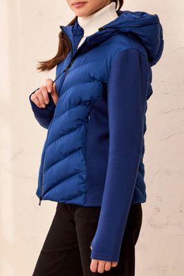Tribal 3172O-8512 Women's LS Front Zip & Detachable Hood Puffer Jacket/ESTATE BLUE