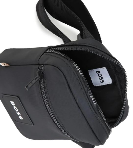 Boss J53595 Men's Embossed Messenger Bag – Black