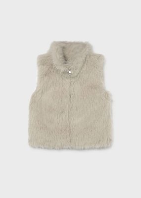 Mayoral 7305 Girl's Youth SLV Faux Fur Vest/ 