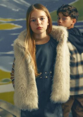Mayoral 7305 Girl's Youth SLV Faux Fur Vest/ 