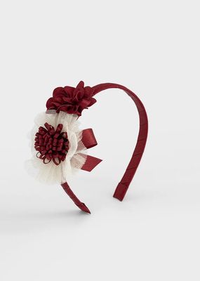 Mayoral 10264 Baby Girl's Floral & Ribbon Accent Headband