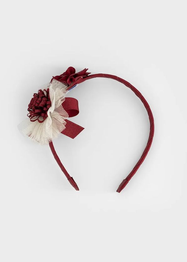 Mayoral 10264 Baby Girl's Floral & Ribbon Accent Headband