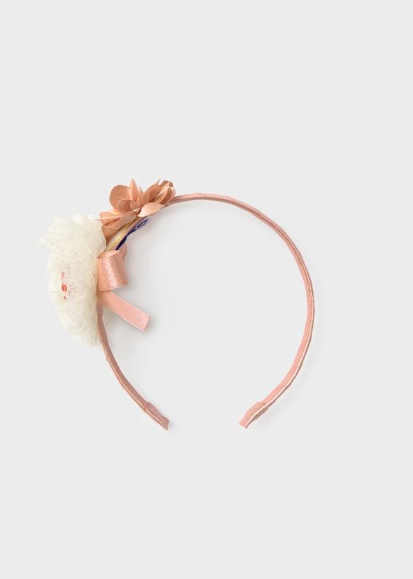 Mayoral 10264 Baby Girl's Floral & Ribbon Accent Headband
