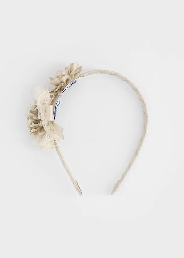 Mayoral 10264 Baby Girl's Floral & Ribbon Accent Headband