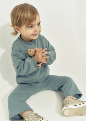 Mayoral 2838 Baby Girl's Plush Dog Sweater & Jogger Tracksuit Set 2PC – Lagoon