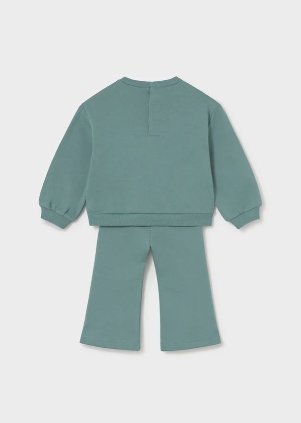 Mayoral 2838 Baby Girl's Plush Dog Sweater & Jogger Tracksuit Set 2PC – Lagoon