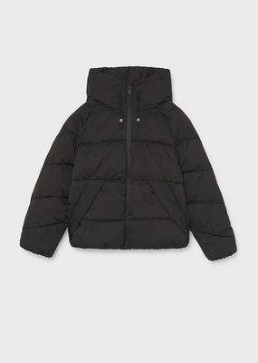 Mayoral 7444 Girl's Youth Fleece Interior Puffer Jacket/BLACK