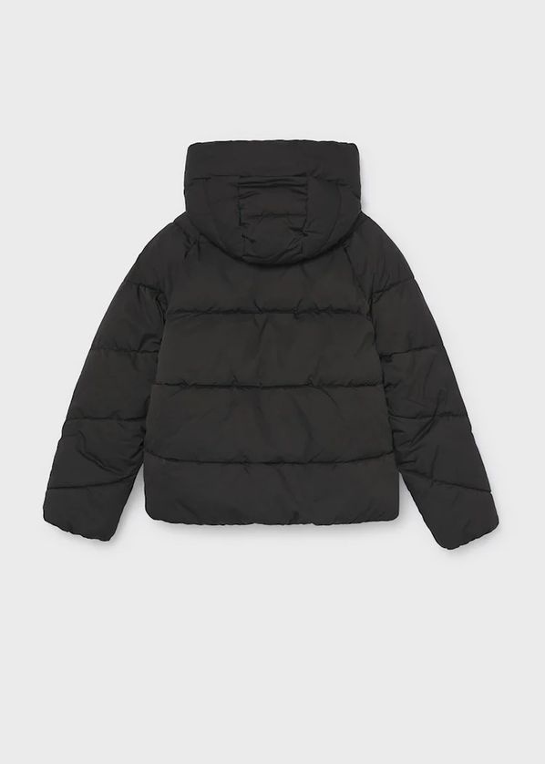 Mayoral 7444 Girl's Youth Fleece Interior Puffer Jacket – Black