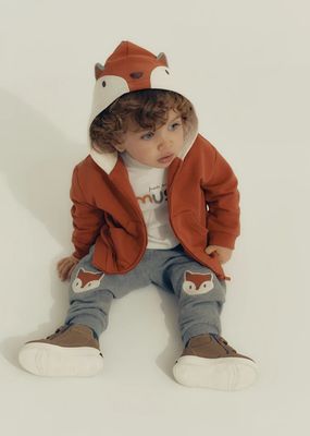 Mayoral 2832 Baby Boy's Long Sleeve T-Shirt, Fox Zip-Up Jacket & Jogger Tracksuit Set 3PC – Teja