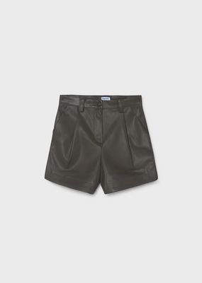 Mayoral 7201 Girl's Youth Stretchy Faux Leather Shorts/