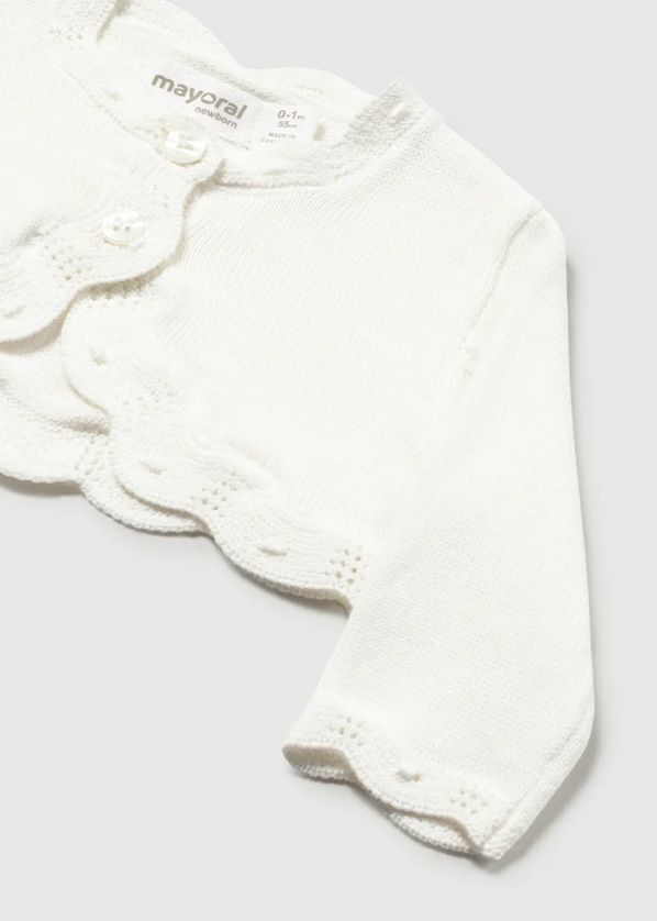 Mayoral 2365 Baby Girl's Ruffle Edge Knit Bolero