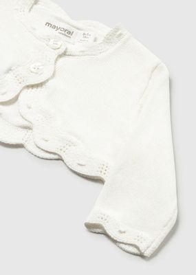 Mayoral 2365 Baby Girl's Ruffle Edge Knit Bolero/
