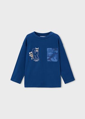 Mayoral 4012 Boy's Junior LS Graphic T-Shirt/