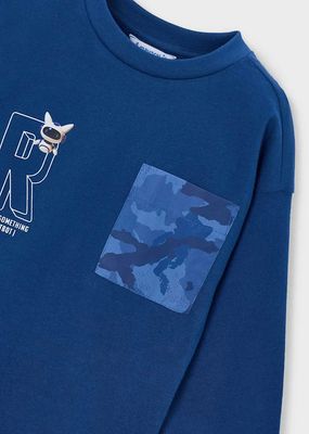 Mayoral 4012 Boy's Junior LS Graphic T-Shirt/