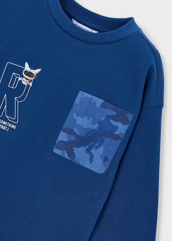Mayoral 4012 Boy's Youth Long Sleeve Graphic T-Shirt
