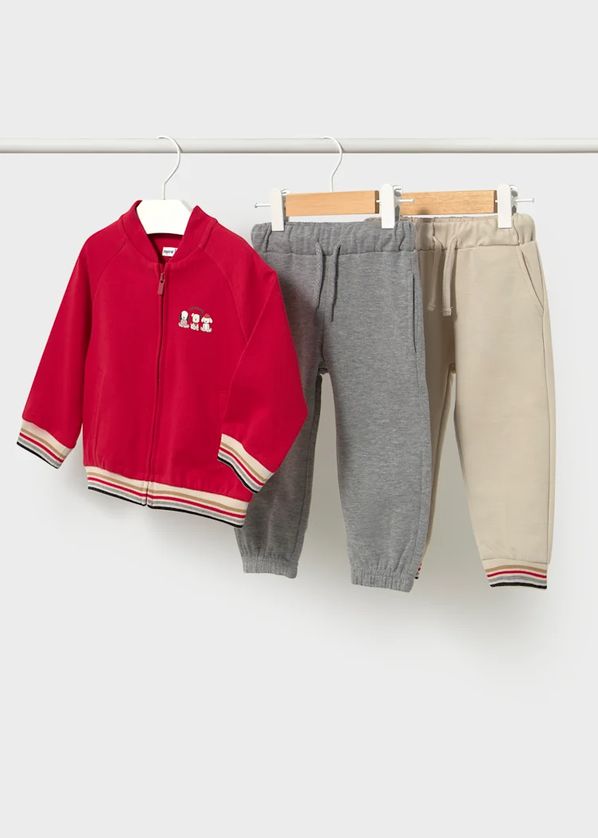 Mayoral 2835 Boy's Junior Long Sleeve Zip Up & Two Joggers Tracksuit Set 3PC