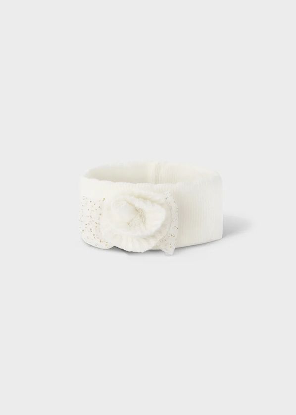 Mayoral 9133 Baby Girl's Flower Detail Ribbed Knit Headband