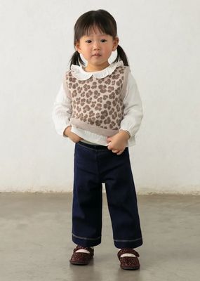 Mayoral 2536 Girl's Junior Long Sleeve Leopard Print Attached Vest Top & Pants Set 2PC – Nuez