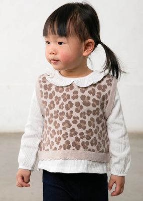Mayoral 2536 Baby Girl's Long Sleeve Leopard Print Attached Vest Top & Pants Set 2PC – Nuez