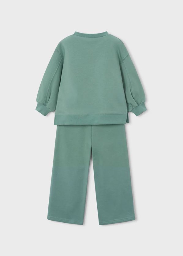 Mayoral 4801 Girl's Junior Long Sleeve Plush Dog Sweater & Jogger Tracksuit Set 2PC