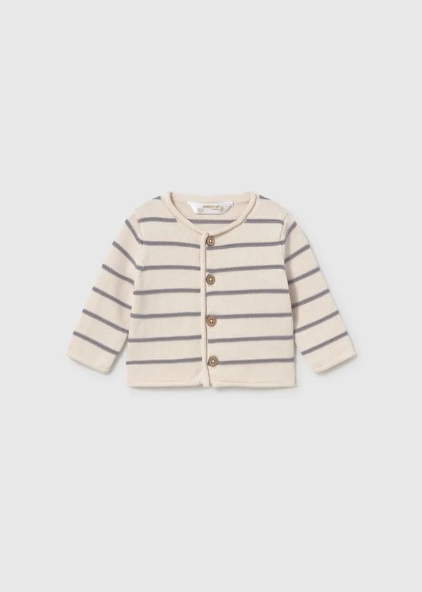 Mayoral 2609 Baby's Long Sleeve Top, Cardigan & Knit Overall Set 3PC