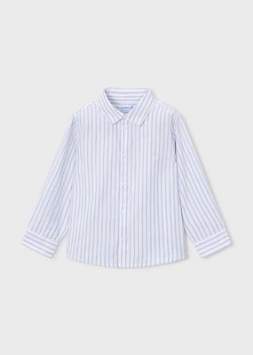 Mayoral 146 Boy's Junior Button-Up Stripe Dress Shirt/