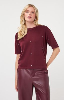 Esqualo F26.07516 Women's SS Stud Accent Top/