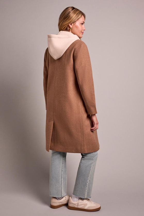 Tribal 5942O-5369 Women's Car Coat w/ Fooler Hoodie
