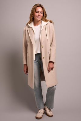 Tribal 5942O-5369 Women's Car Coat w/ Fooler Hoodie/