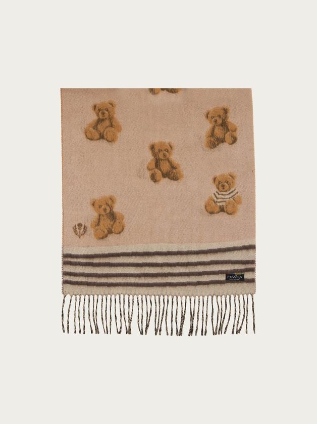 Fraas 620013 OS Acrylic Scarf w/ Bears