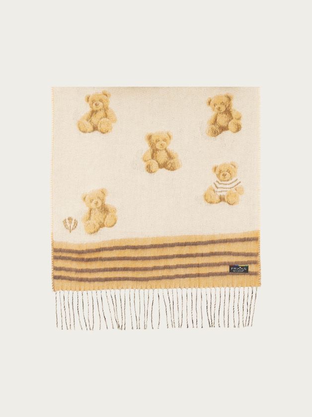 Fraas 620013 OS Acrylic Scarf w/ Bears