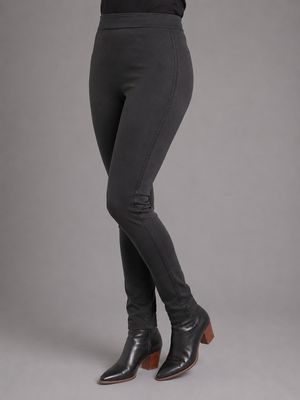 Orly 262192 Women's Rhinestone Detail Faux Leather Stretch Pants/BLACK
