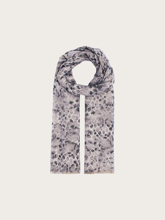 FRAAS 602066 Women's Snakeskin Pattern Shimmer Scarf