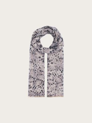 FRAAS 602066 Women's Snakeskin Pattern Shimmer Scarf/