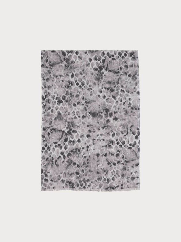FRAAS 602066 Women's Snakeskin Pattern Shimmer Scarf