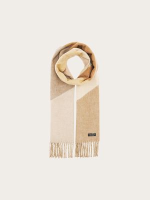 FRAAS 625138 Women's Cashmink Geometric Color-Block Scarf/