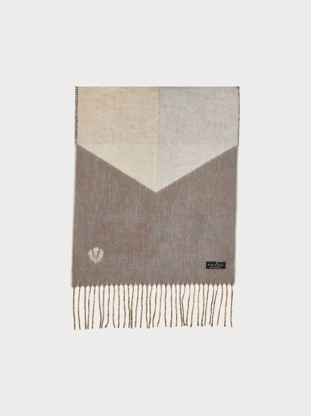 FRAAS 625138 Women's Cashmink Geometric Color-Block Scarf