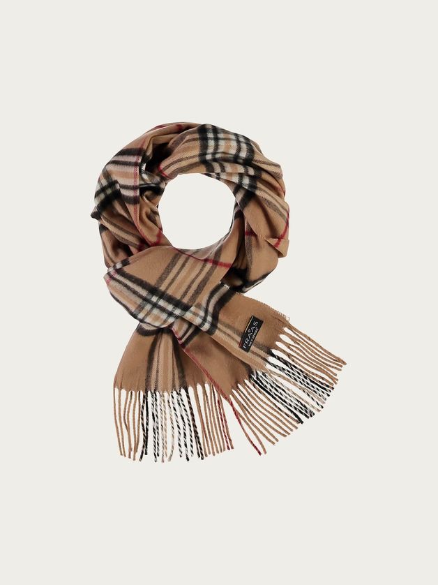 FRAAS 627217 Men’s Cashmink Lightweight Plaid Wrap Scarf