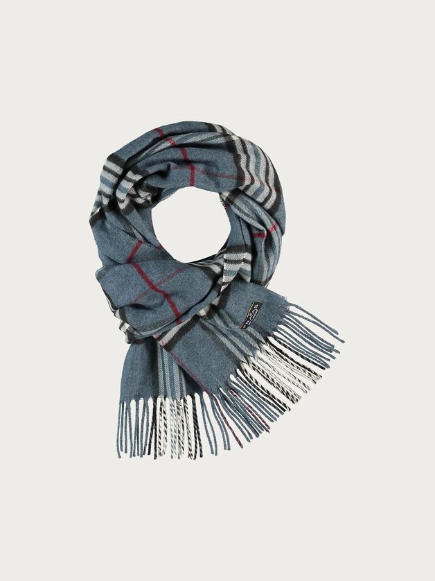 FRAAS 627217 Men’s Cashmink Lightweight Plaid Wrap Scarf