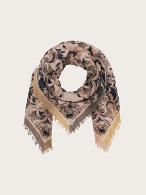 FRAAS 638064 Women's Frayed Edge Wool Square Scarf/