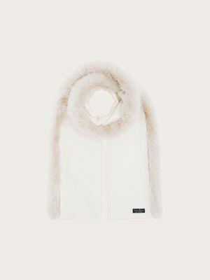 FRAAS 631206 Women's Cashmink Faux Fur Trim Poncho/