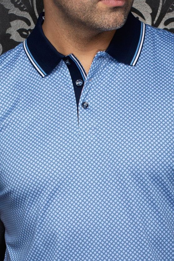 Au Noir SEACLIFF Men’s Short Sleeve Motif Polo Shirt
