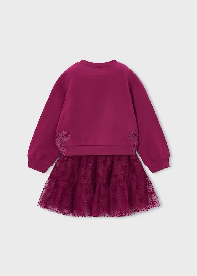 Mayoral 4934 Girl's Long Sleeve Sweater & Tulle Skirt Set